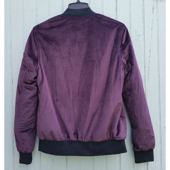 John + Jenn Purple & Black Bomber, Reversible NWT - Picture 3 of 7
